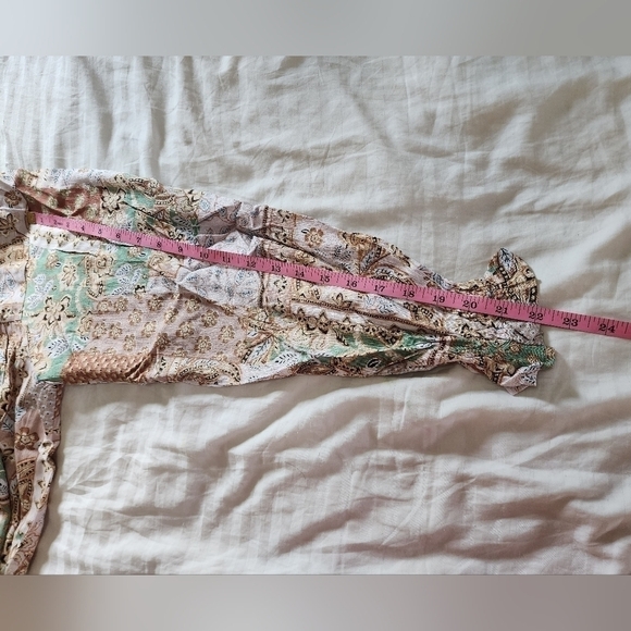 Dress Forum Sage/ Lavender Multi | Patchwork Sewing Boho Dress size Small - Picture 9 of 9